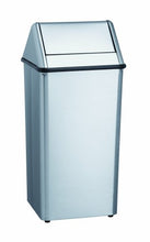 Load image into Gallery viewer, Bradley 377-380000 Stainless Steel Free-Standing Waste Receptacle, 36 Gallon Capacity, 19&quot; Width x 39&quot; Height x 19&quot; Depth
