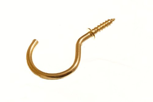 CUP HOOK 38MM TO SHOULDER TOTAL LENGTH 53MM BRASS PLATED EB (pack of 200)