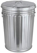Load image into Gallery viewer, COLIBROX Pre-Galvanized Trash Can with Lid, Round, Steel, 20gal, Gray, Sold as 1 Each
