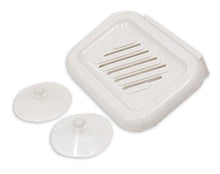 Load image into Gallery viewer, 4&quot; X 5&quot; Plastic Soap Dish With Suction Cups On The Back
