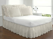 Load image into Gallery viewer, Fresh Ideas Bedding Eyelet Ruffled Bedskirt Classic 14â? Drop Length Gathered Styling, California K
