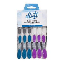 Load image into Gallery viewer, Elliott Plastic Extra Strong Soft Grip Wave Pegs, Pack Of 24
