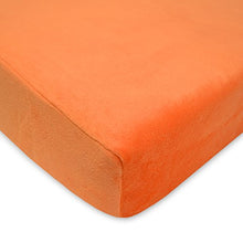 Load image into Gallery viewer, American Baby Company Heavenly Soft Chenille Fitted Crib Sheet for Standard Crib and Toddler Mattresses, Orange, for Boys and Girls, Pack of 1
