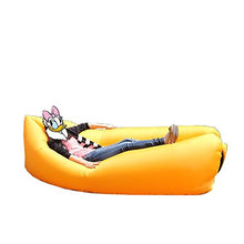 Load image into Gallery viewer, Displayfactory USA Inflatable Lounger Air Slepping Bag Nylon Fabric with Carry Bag Indoor/Outdoor for Camping &amp; Beach &amp; Park &amp; Backyard
