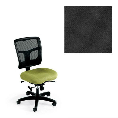 Office Master Yes Collection YS74 Ergonomic Task Chair - No Armrests - Black Mesh Back - Grade 1 Fabric - Basic Black 1020 Plus Ergonomics eBook