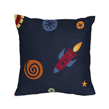 Load image into Gallery viewer, Navy Decorative Accent Throw Pillow for Space Galaxy Bedding Set
