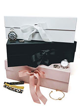 Load image into Gallery viewer, Make It Gift Boxes with Ribbon &amp; Magnetic Closure - 12.9&quot; x 9.8&quot; x 4.3&quot; Luxury Gift Packaging - Wedding - Bridemaid Gifts - Proposal Gift Boxes - Engagement Party - Teacher Gifts - Baby Shower (White)

