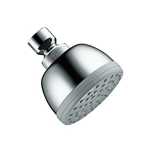 hansgrohe Croma 3-inch Showerhead Easy Install Modern 1-Spray Full Easy Clean with QuickClean in Chrome, 28492001