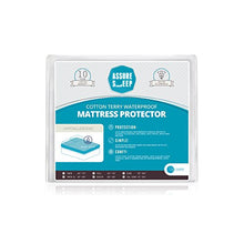 Load image into Gallery viewer, L&#39; COZEE King Size Assure Sleep Mattress Protector - 100% Waterproof - Breathable Soft Cotton Terry Cover  Hypoic - 10 Year Warranty
