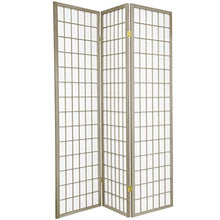 Load image into Gallery viewer, Oriental Furniture 6 ft. Tall Window Pane - Special Edition - Grey - 3 Panels
