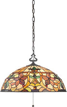 Load image into Gallery viewer, Quoizel TF878CVB Kami Kitchen Nook Tiffany Pendant Lighting,3-Light, 300 Watts, Vintage Bronze (11&quot; H x 20&quot; W)

