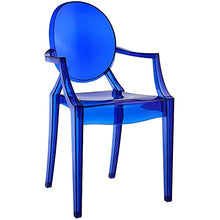 Load image into Gallery viewer, Modway EEI-121-BLU Casper Modern Acrylic Stacking Kitchen and Dining Room Arm Chair in Blue - Fully Assembled
