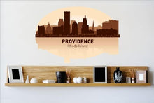 Load image into Gallery viewer, Decals - Providence Rhode Island Skyline City View Beautiful Scene Landmarks, Buildings &amp; Water Picture Art Mural Size 24 Inches X 48 Inches - Vinyl Wall Sticker - 22 Colors Available
