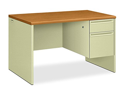 HON 38000 Series Right Pedestal Desk - Single Pedestal Small Office Desk, 48