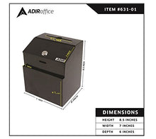 Load image into Gallery viewer, Adir Wall Mountable Steel Suggestion Box with Lock - Donation Box - Collection Box - Ballot Box - Key Drop Box (Black) with 25 Free Suggestion Cards
