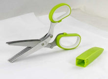 Load image into Gallery viewer, NewlineNY Heavy Duty Stainless Steel 10-Blade Gourmet Herb Scissors with Blades Guard Cover Cleaner
