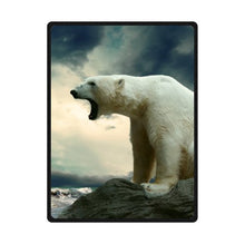 Load image into Gallery viewer, Custom Cute Polar Bear super soft fleece blanket 58&quot; x 80&quot; (Large)
