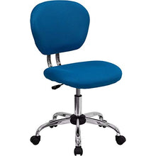 Load image into Gallery viewer, Offex Mid Back Turquoise Mesh Task Chair with Chrome Base
