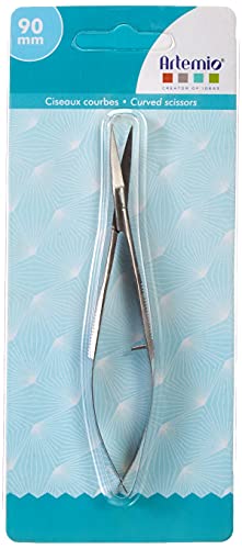 Artemio Precision Pliers Curved Scissors, Stainless Steel, Silver, 7.2x 1x 17.2cm