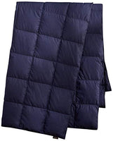 puredown Packable Down Throw Blanket, Down-proof Fabric, 50x70'', Navy, Duck