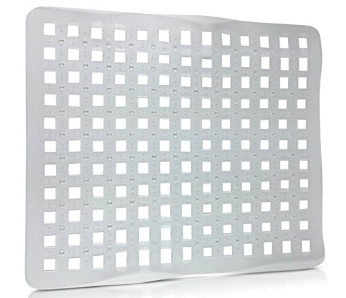 SET OF 2 - Clear Sink Mat Basin Protector, Perforated Design