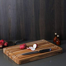 Load image into Gallery viewer, TeakHaus Edge Grain Cutting/Serving Board w/Hand Grip + Juice Canal (Rectangle) | 16&quot; x 12&quot; x 1.5&quot;
