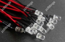 Load image into Gallery viewer, 50Pcs 24v 5mm yellow Pre Wired LED 5mm 24v 20cm yellow light - Water clear
