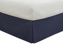 Load image into Gallery viewer, Fresh Ideas Classic 14â? Drop Length, Pleated Styling Bedding Tailored Bedskirt, Queen, Navy
