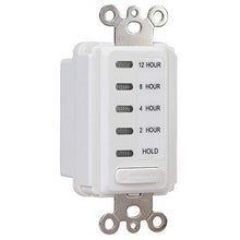 Load image into Gallery viewer, Intermatic EI230W 2/4/8/12 Hour SPST 1800-Watt Electronic in-Wall Countdown Timer, White
