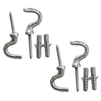 Choose from 17 Styles and Colors of Decorative Hooks (4 Silver Hooks)