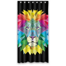Load image into Gallery viewer, Colorful Triangle Innovative Polygonal Lion - Fashion Personalize Custom Bathroom Shower Curtain Waterproof Polyester Fabric 36(w)x72(h) Rings Included
