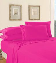 Load image into Gallery viewer, Elegant Comfort Luxury Soft 1500 Thread Count Egyptian Quality 4-Piece Sheet Wrinkle and Fade Resistant Bedding Set, Deep Pocket up to 16inch, Queen, Hot Pink

