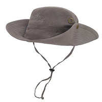 LETHMIK Outdoor Waterproof Boonie Hat Wide Brim Breathable Hunting Fishing Safari Sun Hat Grey