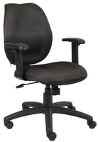 Boss Office Products Any Task Mid-Back Task Chair with Adjustable Arms in Black