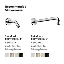 Load image into Gallery viewer, hansgrohe Raindance S 4-inch Showerhead Easy Install Modern 3-Spray RainAir, BalanceAir, Whirl Air Infusion with Airpower with QuickClean in Brushed Nickel, 04340820
