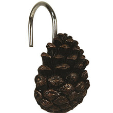Load image into Gallery viewer, River&#39;s Edge Pinecone Shower Curtain Hook Set
