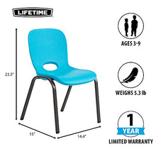 Load image into Gallery viewer, Lifetime 80472 Kids Stacking Chair (4 Pack), Glacier Blue
