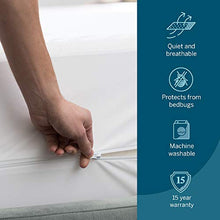 Load image into Gallery viewer, LUCID Mattress Zippered Encasement Pillow Protector-Waterproof Protection, Queen, White
