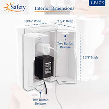 Load image into Gallery viewer, Safety Innovations Twin Door Babyproof Outlet Cover Box for Babyproofing Outlets - More Interior Space for Extra Large Electrical Plugs and Adapters - Easy to Install - Easy to Use, (1-Pack)
