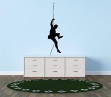 Load image into Gallery viewer, Decals - Rope Climber Bedroom Bathroom Living Room Picture Art Mural Size 24 Inches X 48 Inches - Vinyl Wall Sticker - 22 Colors Available
