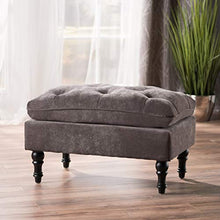 Load image into Gallery viewer, Christopher Knight Home Jeremy Tufted Fabric Ottoman, Grey
