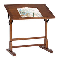 Vintage Rustic Oak Drafting Table, Top Adjustable Drafting Table Craft Table Drawing Desk Hobby Table Writing Desk Studio Desk, 36''W x 24''D