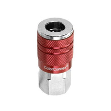 Load image into Gallery viewer, ColorConnex Coupler, Industrial Type D, 1/4&quot; FNPT, Red - A73410D
