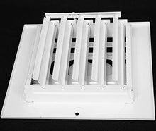 Load image into Gallery viewer, HVAC Premium 10&quot; w x 8&quot; h 1-Way Fixed Curved Blade AIR Supply Diffuser - Vent Duct Cover - Grille Register - Sidewall or Ceiling - High Airflow - White
