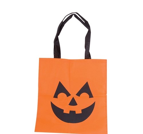 15 inches Fabric Jack-O Lantern Tote Bag, Case of 288