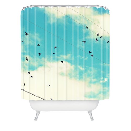 Deny Designs Shannon Clark Blue Skies Ahead Shower Curtain, 69