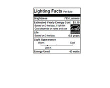 Load image into Gallery viewer, SYLVANIA Halogen Dimmable Lamp / Replacing A19 60W Halogen Bulb Super Soft White / Medium Base E26 / 43 Watt / 2900 K  warm white, 2 Pack
