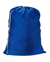 Nylon Laundry Bag - Locking Drawstring Closure and Machine Washable. These Large Bags Will Fit a Laundry Basket or Hamper and Strong Enough to Carry up to Three Loads of Clothes. (Royal Blue)