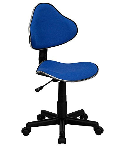 Offex Blue Fabric Ergonomic Task Chair with Nylon Base