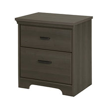 Load image into Gallery viewer, South Shore Versa 2-Drawer Nightstand-Gray Maple
